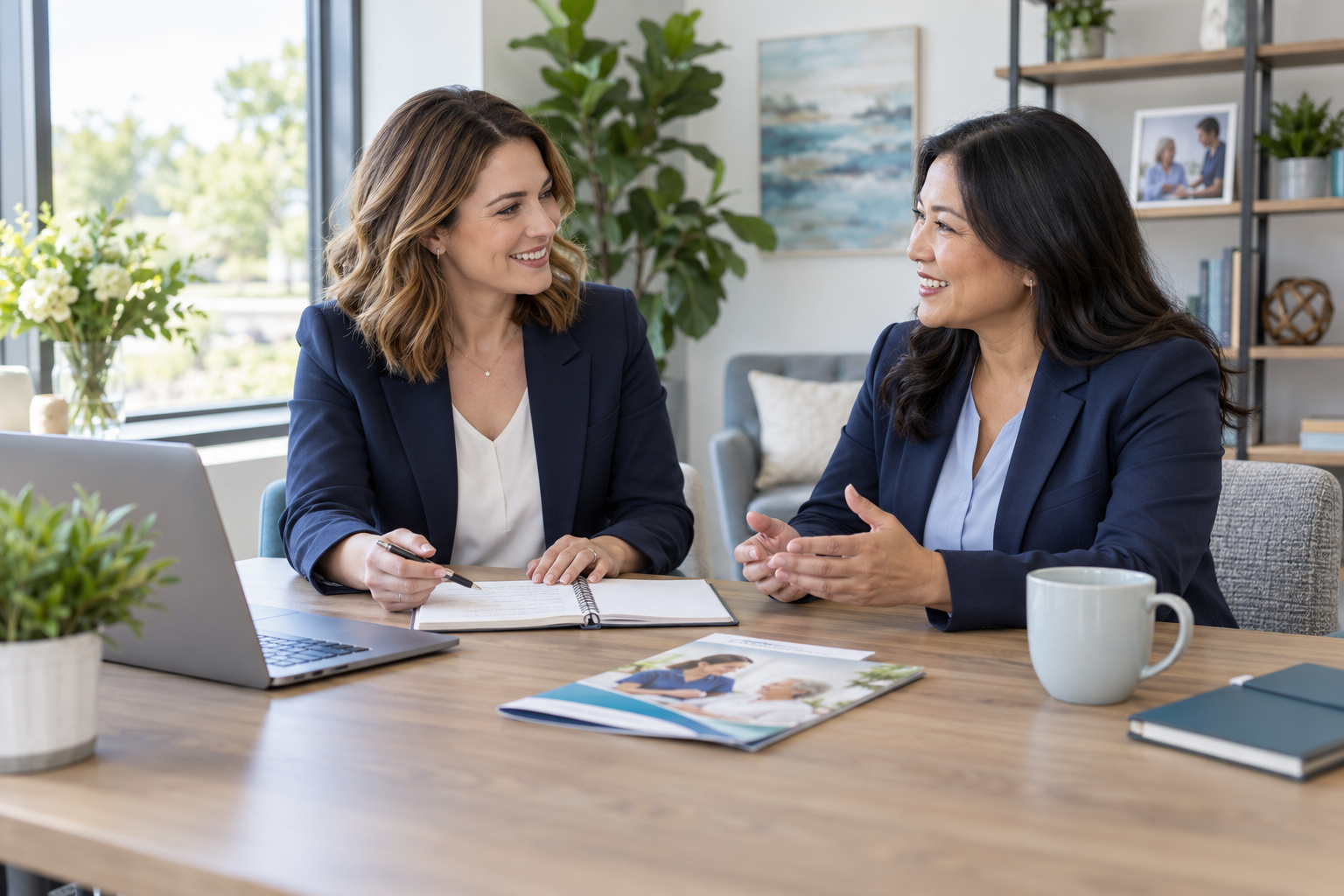 Professionals reviewing a plan together